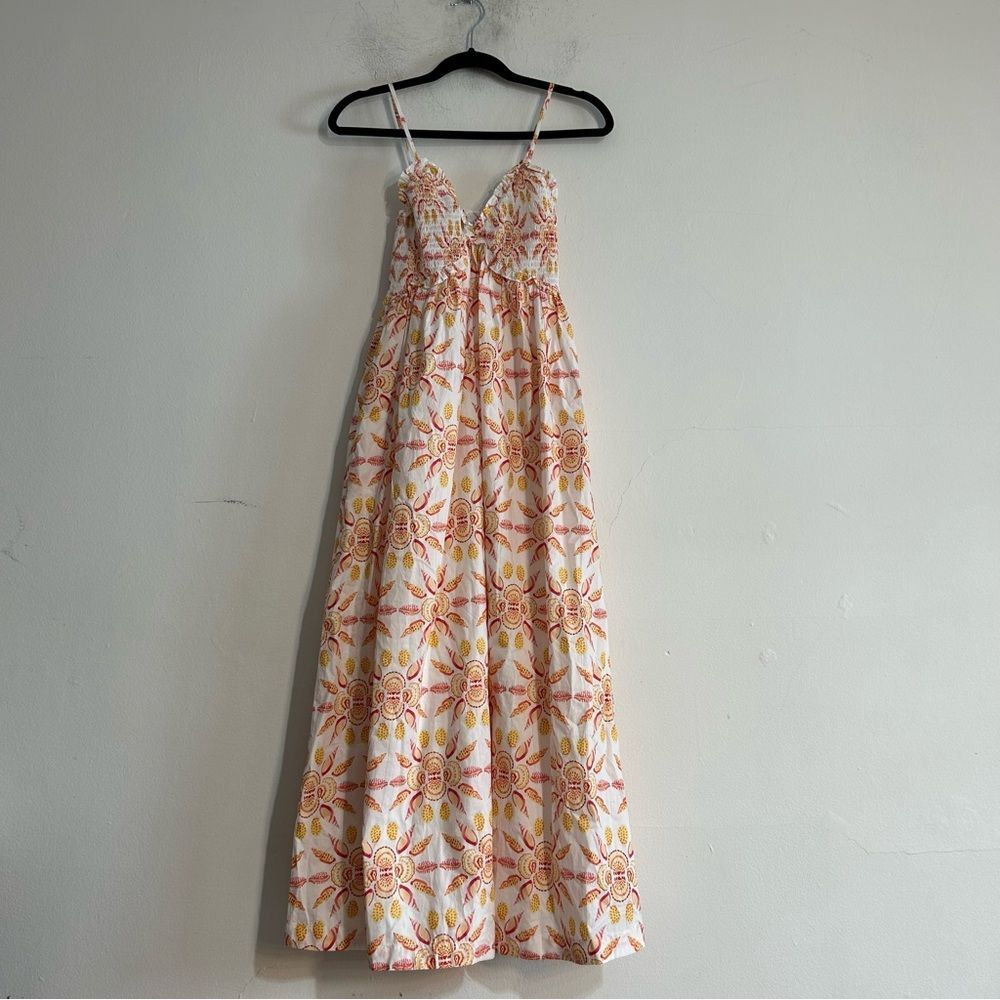 Tuckernuck Hill House Home The Sydney Nap Dress Orange Shell Mosaic Cotton XS